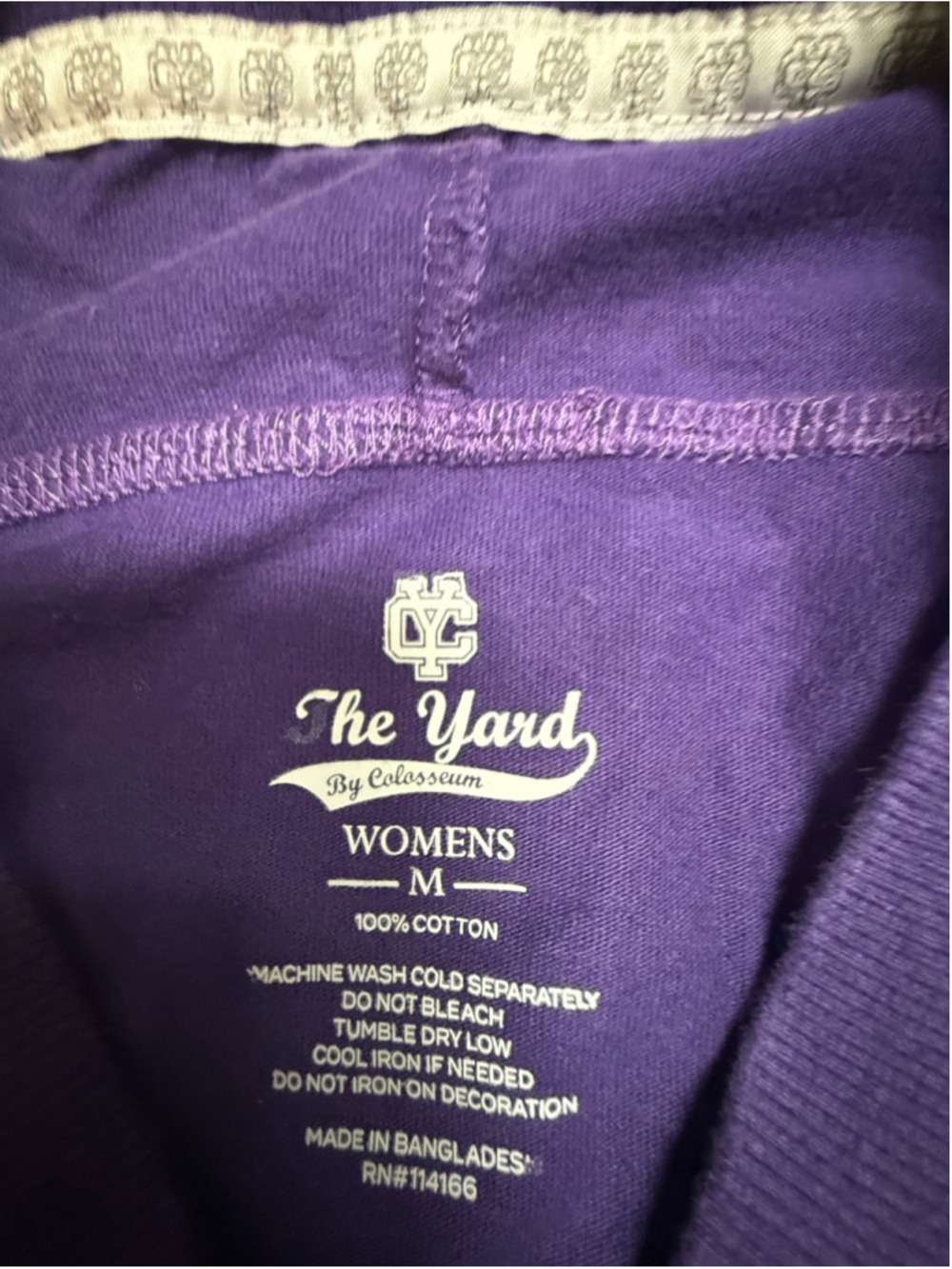 Women's The Yard by Colosseum LSU Tigers Long Sleeve Tee, Purple/Yellow, Size M - Picture 3 of 4